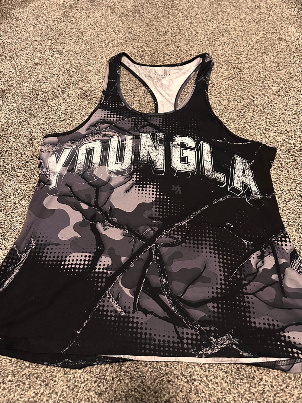 YOUNGLA Camo Athletic Tank Top